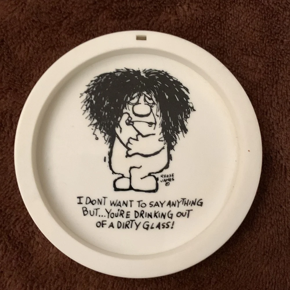 Vintage Cole Reese James Bar Drink Coasters 1960s Funny Cartoon MCM Collectible